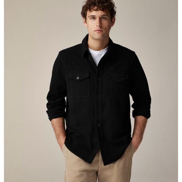 J. Crew Other - J.Crew Seaboard Soft Knit Button Down Shirt Men's In Black Size XL New with Tags